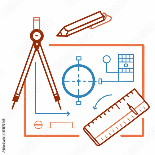 Empty vector graphic space