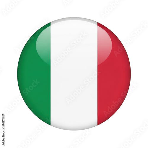 Wallpaper Mural Italian flag in circular form isolated on transparent background Torontodigital.ca