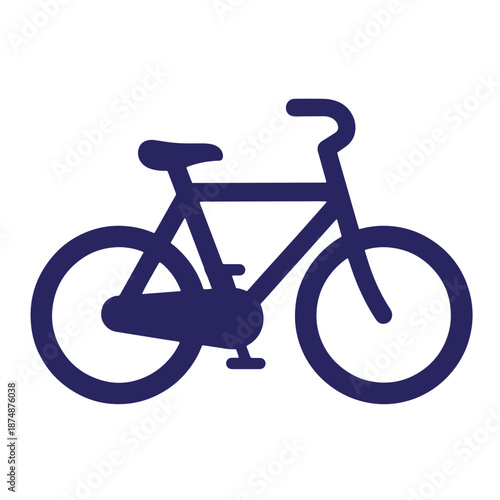 Simple bicycle icon illustration for transportation and cycling concepts