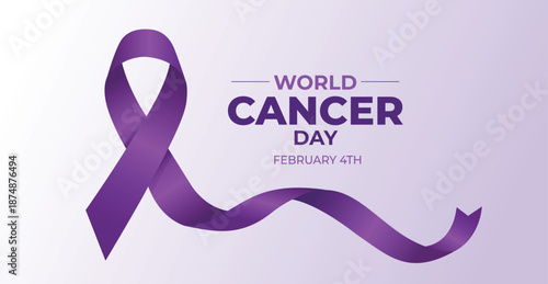 World Cancer Day concept vector illustration.