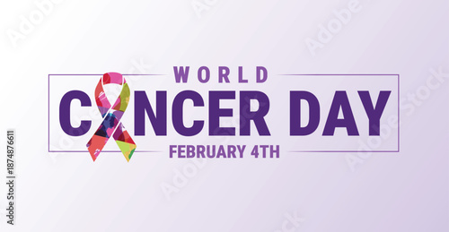 World Cancer Day concept vector illustration.