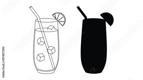 An illustration of three glasses of lemonade in different styles and colors