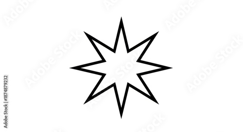 Black starburst shape icon symbol.