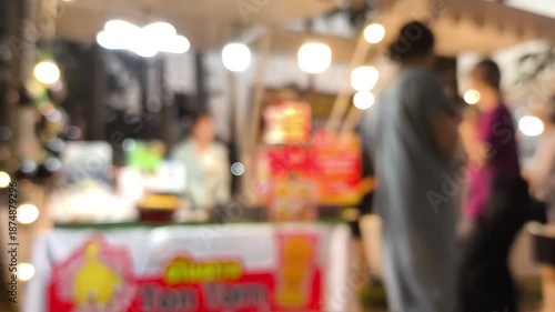 Blurred street food in Chiangmai Thailand.