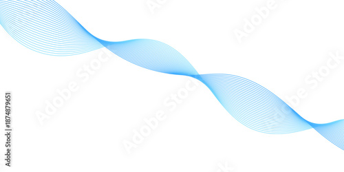 Clean blue abstract wave background featuring flowing light curves and a modern vector design for a professional business backdrop