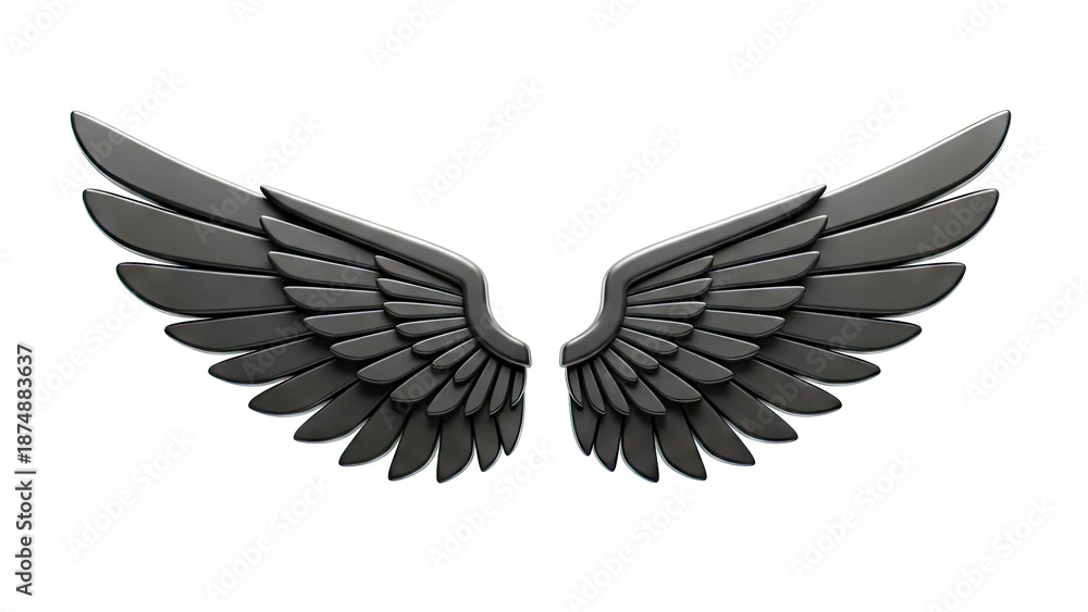 Fototapeta premium Black Angel Wings