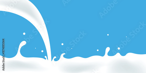 milk or yogurt background. Product design elements for dairy drinks or processed foods