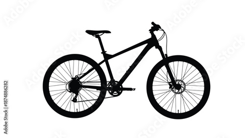 a black bicycle with thin tires and a simple frame design