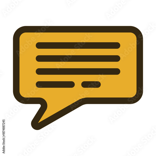 chat bubble image asset in rectangular shape with light yellow color.