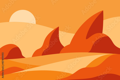 Abstract Sahara Desert Vector Illustration