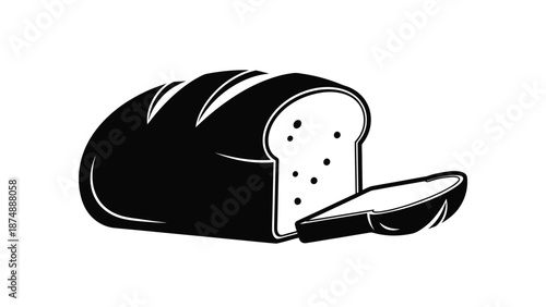 a loaf of bread with a slice cut off