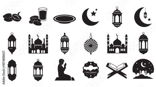 Ramadan Kareem Symbols and Icons