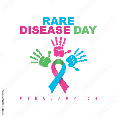 vector graphic of Rare Disease Day ideal for Rare Disease Day celebration