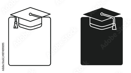 Graduation Cap Icon Vector Illustration