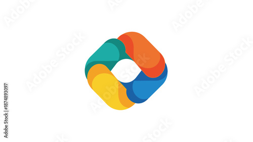 Multicolored Ring with Interconnected Segments.