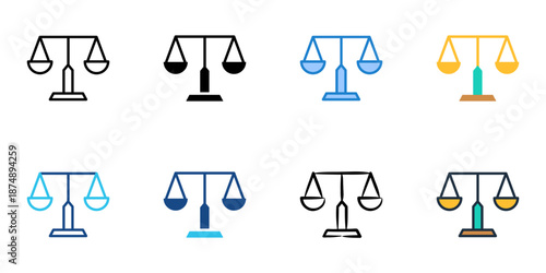 Election Law icons set multiple style collection. Editable stroke 
