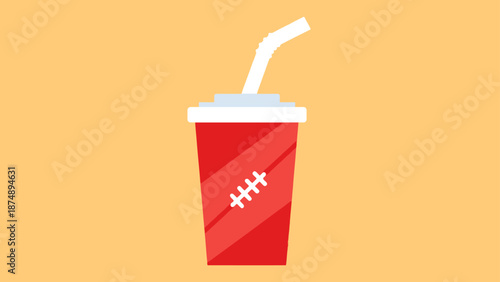Soda Cup Icon for Super Bowl Sunday Snacks