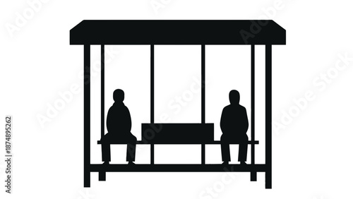 Two people sitting on a bench under a sheltered area together