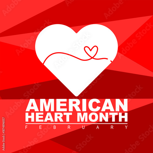 vector graphic of American Heart Month ideal for American Heart Month celebration