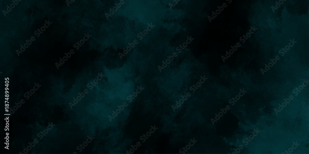 Fototapeta premium abstract cloud and vapor texture background. Black and Green smoke aquarelle smudge illustration smooth grungy smokey light pastel colors ink glow. Teal color powder explosion 