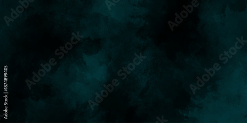 abstract cloud and vapor texture background. Black and Green smoke aquarelle smudge illustration smooth grungy smokey light pastel colors ink glow. Teal color powder explosion	