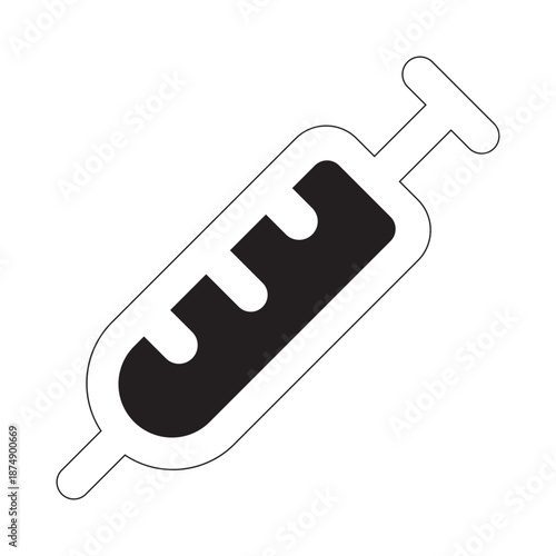 Illustration vector graphic of  Medical Syringe Icon | Glyph Icon