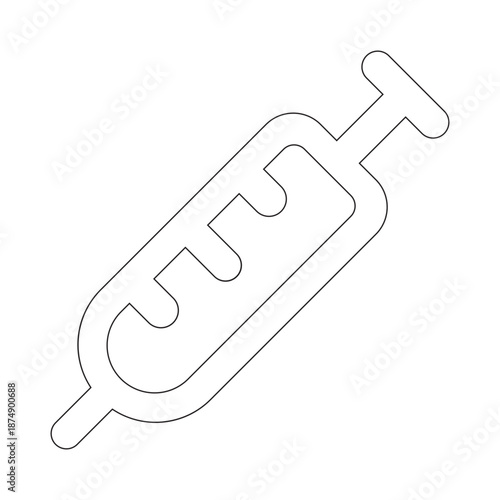 Illustration vector graphic of  Medical Syringe Icon | Thin Line Icon