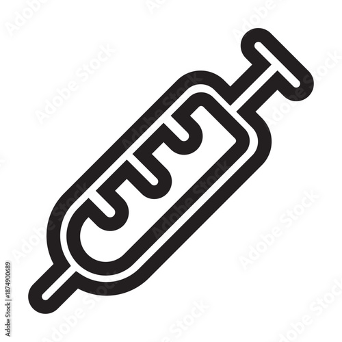 Illustration vector graphic of  Medical Syringe Icon | Outline Icon