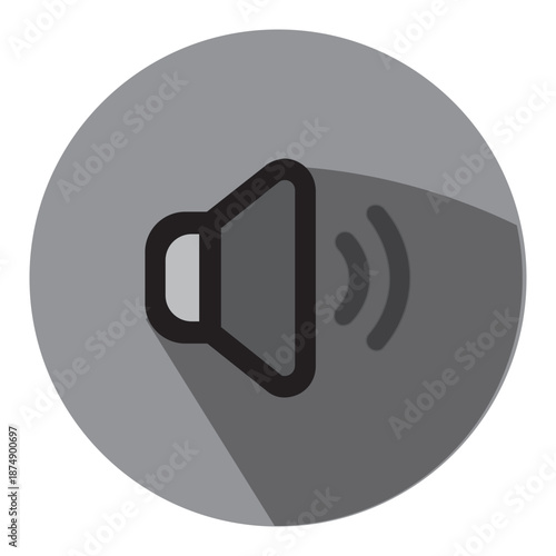 Volume Audio Control Icon | Circle Flat Icon