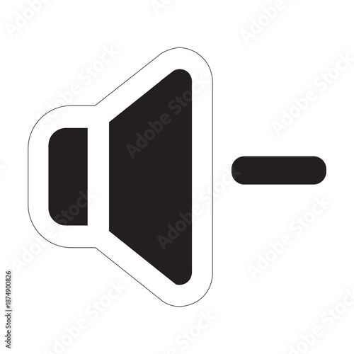 Volume Down Audio Control Icon | Glyph Icon