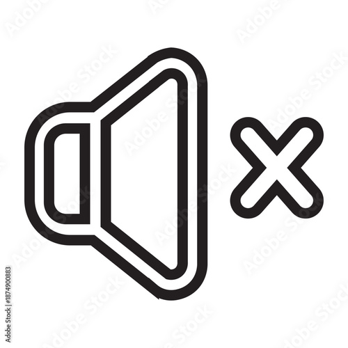 Volume Mute Audio Control Icon | Outline Icon
