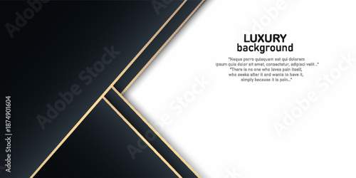 White abstract background with overlap layers. Gray texture with golden line effect decoration. design modern.