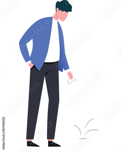 Broke businessman, bankruptcy poor man or financial problem due to jobless, sad broke businessman holding his pant empty pockets no money.