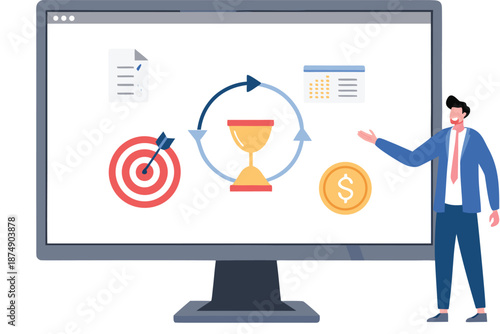PDCA as plan, do, check and act steps for quality control .Method for continuous improvement of processes and products .