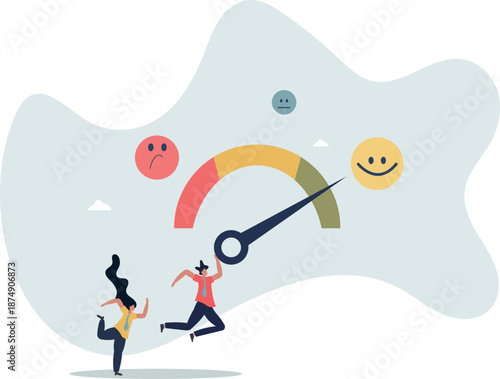 Employee engagement and satisfaction level measurement.life and employment of people.