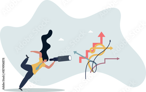 Choosing career path and business strategy for future.Planning occupation or professional goals .life and employment of people.