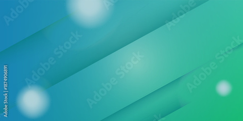 abstract green background with lines, Panoramic template banner and copy space for text or image.