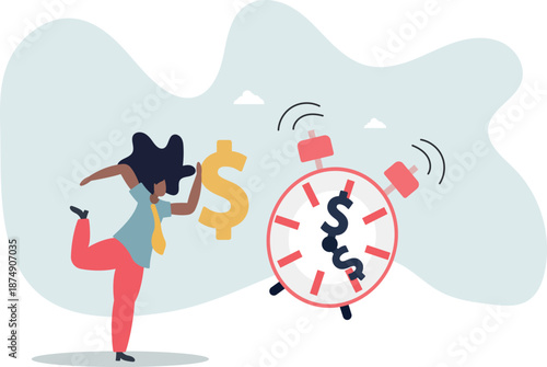 Time for money, making profit from investment, promotion alert for bargain deal,life and employment of people.