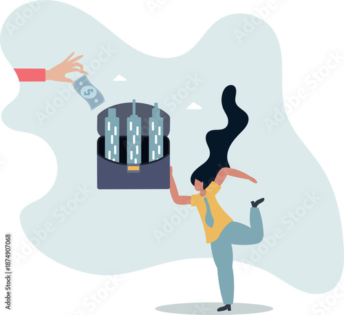 Private equity as personal investment funds in company .life and employment of people.