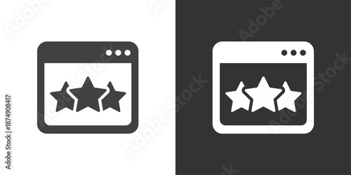 Web Rating icon. Solid glyph series icon