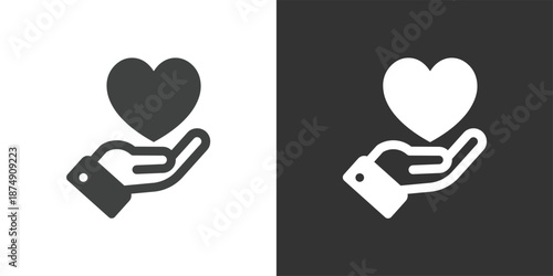 Care / Donation icon. Solid glyph series icon