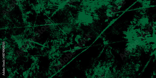 Grunge green and black crack paper texture design. Grunge surface wall cracks brushed plaster wall. Abstract seamless vector concrete texture. green distressed grunge texture or panorama wall .