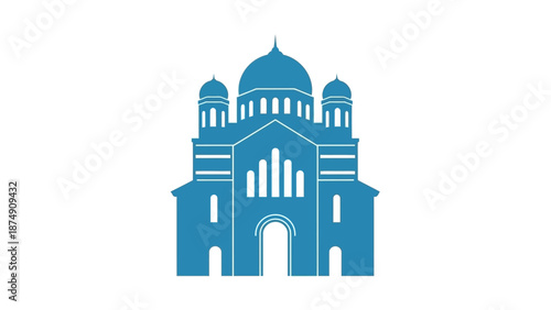 Blue Orthodox Church Icon