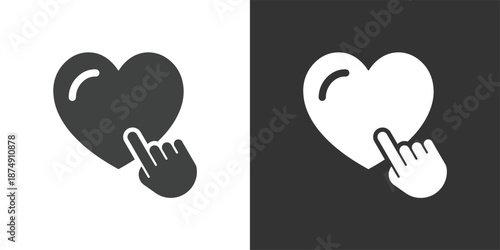 Give Love icon. Solid glyph series icon