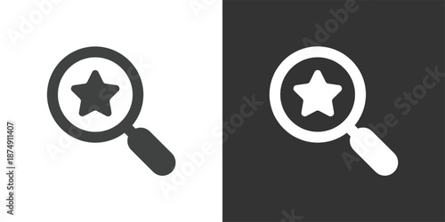 Favorite Search icon. Solid glyph series icon