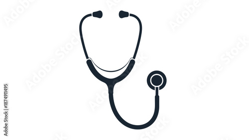 Medical Stethoscope Icon Flat Design Vector Illustration