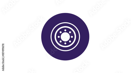 Car Wheel Icon - Simple Vector Design