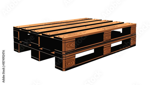 Wooden Shipping Pallet - Industrial Logistics and Storage