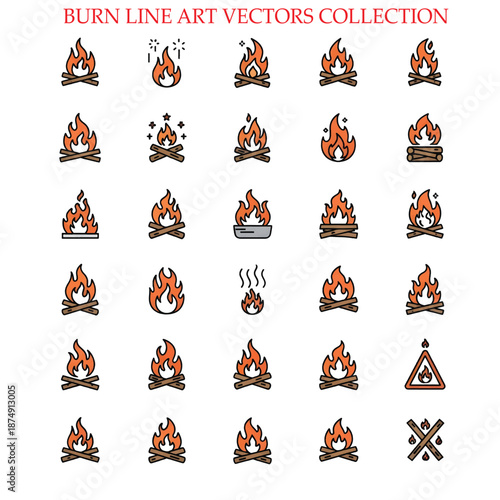 Burn Concept Background Showing Fire and Intense Heat