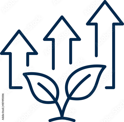 Business Growth and Expansion Line Icon
